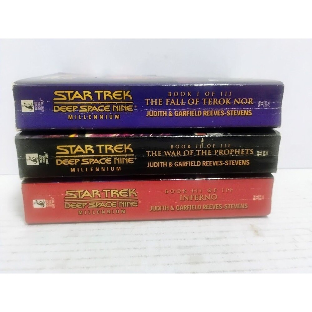 STAR TREK DS9 DEEP SPACE NINE MILLENIUM PAPERBACK BOOK TRILOGY POCKETBOOKS